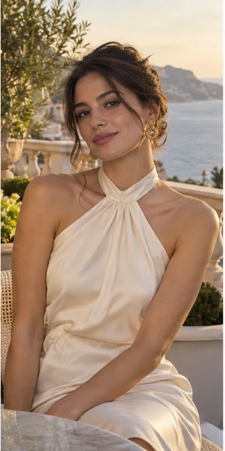 Fictional sample profile of Isabella on a Monaco terrace